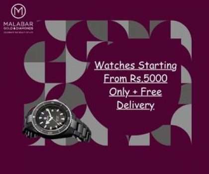 Malabar Watches Starting From Rs.5000 Only + Free Delivery