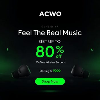 AcWO True Wireless Earbuds – Get Up to 80% OFF | Starting at ₹999