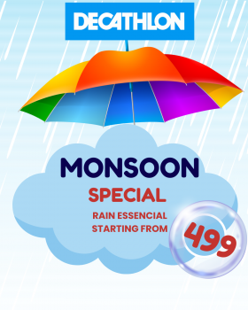 Decathlon-rain essentials starting from 499"