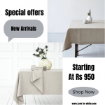 love for white new Arrivals Table Linen Starting At Rs 950