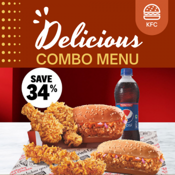 KFC Save 34% on new 2 Chicken longer, 2 Strips, 2 HC and a Pepsi PET