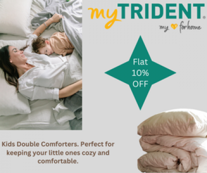 Mytrident Flat 10% OFF on Kids Double Comforter