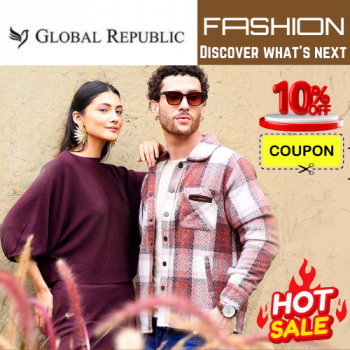 Global Republic Sale: Up to 40% Off + Extra 10% Off with Coupon Code