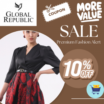 Global Republic Offer: Unlock Extra 10% Off on Your Cart with Coupon Code