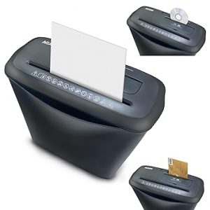 AGARO Stellar 8-Sheet Strip Cut Paper with CD and Credit Card Shredder