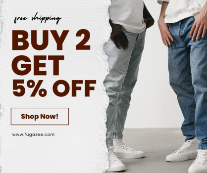 Latest Fugazee Deals: Buy 2 Get 5% OFF + Free Shipping!