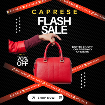 Grab up to 70% OFF + Extra 5% OFF on Prepaid Orders ! caprese coupon code