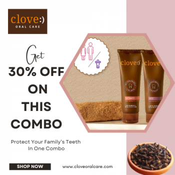 Clove Oral Care – Get 30% OFF On Clove Family smile Combo