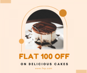 FNP Flat 100 off on delicious cakes