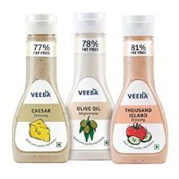 Veeba-Caeser Creamy Dressing + Olive Oil Mayonnaise + Vinaigrette Salad Sauce at Rs. 524 + 10% Off