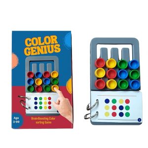 Color Genius β Educational Color Sorting Puzzle Toy for Kids | Brain-Boosting Logic Game with 40 Challenges | Screen-Free Fun for Ages 3+