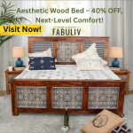 Fabuliv - Aesthetic Wood Bed – 40% OFF, Next-Level Comfort!