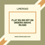 Limeroad - Flat Rs.100 off on orders above Rs.500