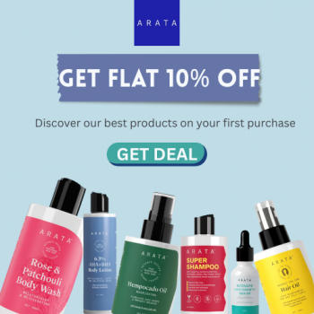 Arata- Get a flat 10% off on your first purchase