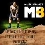 "Don’t miss out on the MuscleBlaze sale with up to 50% off plus an extra 10% off on all products!"