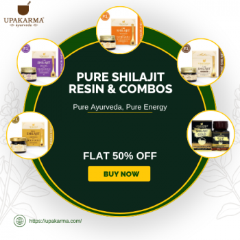 Upakarma Shilajit Resin & Combos โ Flat 50% OFF Limited Time Offer
