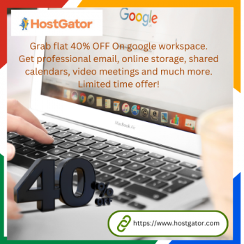 HostGator Google Workplace - Flat 40% OFF