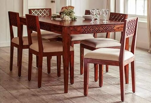 DRIFTINGWOOD Maharaja Solid Sheesham Wood Dining Table 6 Seater