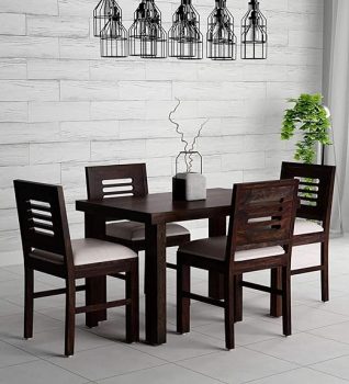 Porash Furniture™ Sheesham Wood Wooden Dining Set 4 Seater
