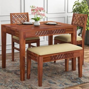 Shreya Decor Wooden Dining Table 4 Seater