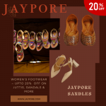 Jaypore Coupon Code on Women’s Footwear – Upto 20% Off On Juttis, Sandals & More