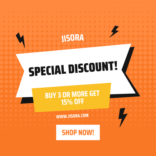 Jisora discount - Buy 3 or more get 15% off