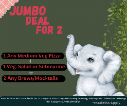 "Slice of Italy: Jumbo Deal for 2 – Enjoy 25% Off!"🍕🍕