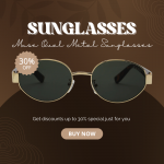 Muse Oval Metal Sunglasses