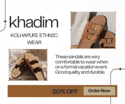 khadim Get 20% OFF Kolhapuri Mule Slip On Ethnic Sandal for Men