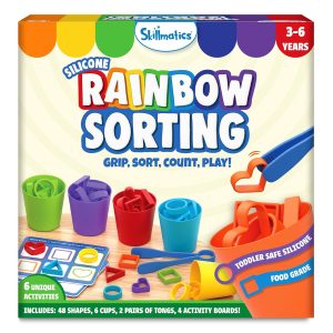 Skillmatics Silicone Rainbow Sorting Board Game - Learning & Educational Toy, Sorting, Counting & Sequencing Skills, Gift for Toddlers & Preschoolers Ages 3, 4, 5, 6