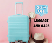 Get up to 20% on luggage and bags.