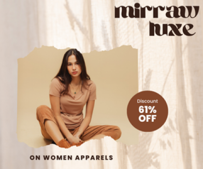 MIRRAW LUXE 61% off on women apparel