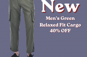 40% Flash Sale Numero Uno Men's Green Relaxed Fit Cargo