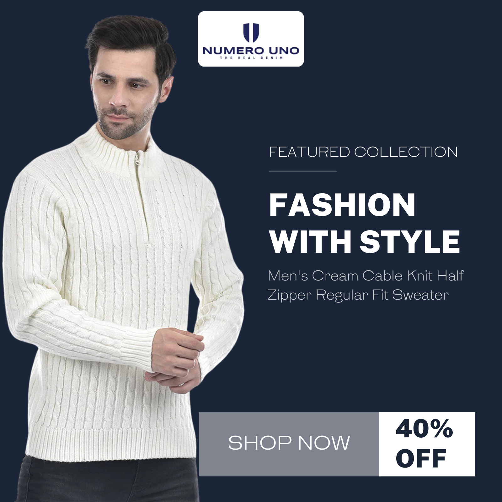 Get Your Fav Numero Uno Sweater & Get instant 40% Off