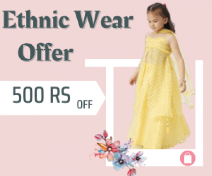 FLAT Rs.500 OFF on Girls Ethnic Wear