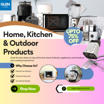 Glen India :Sale-Up To 75% OFF On Home, Kitchen & Outdoor Products
