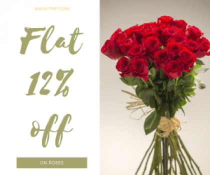 FNP Flat 12% off on roses