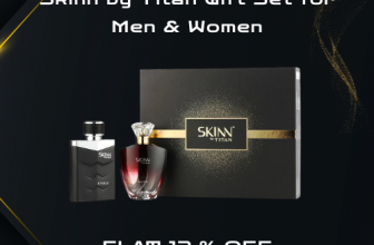 Skinn by Titan Gift Set for Men and Women with assorted perfumes in a premium gift box