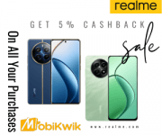 Unlock the benefits of 5% cashback on every purchase when you utilize MobiKwik for your transactions with realme coupon code
