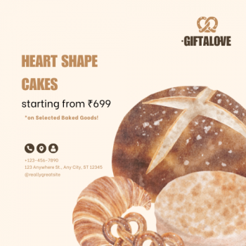 GiftAlove - Buy Cakes in a heart shape starting from ₹699