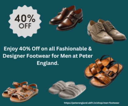 take advantage on all footwear 40% off for men.