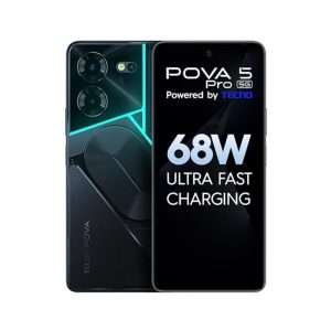 TECNO Pova 5 Pro 5G (Dark Illusion, 8GB RAM,128GB Storage)| Segment 1st 68W Ultra Fast Charging | 50MP AI Dual Camera | India's 1st Multi-colored Backlit ARC Interface | 6.78”FHD+ Dot-in Display