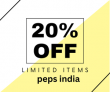 Peps India FLAT 20% OFF for New User