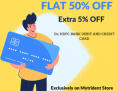 Mytrident Flat50% OFF + Extra 5% OFF on HDFC Bank Card