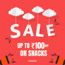 Get Rs. 100 Off on Snacks