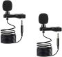 COMBO PACK-2 Professional Collar Mic for YouTube Grade  Lavalier Microphone Omnidirectional with Easy Clip On System 