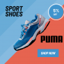 PUMA – Extra 5% off and free shipping on all online payments