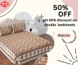 TT Bazzar-Get 50% Discount On Double Bedsheets