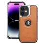 ULOKA iPhone 11 Electroplated Leather Back Case | Slim Logo Cut Bumper Cover Designed for Apple iPhone 11