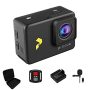 PROCUS Rush 3.0 24MP 4K 60FPS HD Digital Action Camera | Supports HDMI & Wi-Fi | Gyro Video Stabilization | with Improved Mic for Moto Vlogging | Waterproof | WiFi Camera (Black)